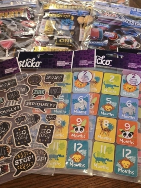 Other - Lot of Scrapbook Stickers Craft DIY Embellishments Wedding Baby Theme Mixed Set